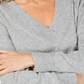 Karen Scott Women's V Neck Long Sleeve Sweater Gray Size X-Small