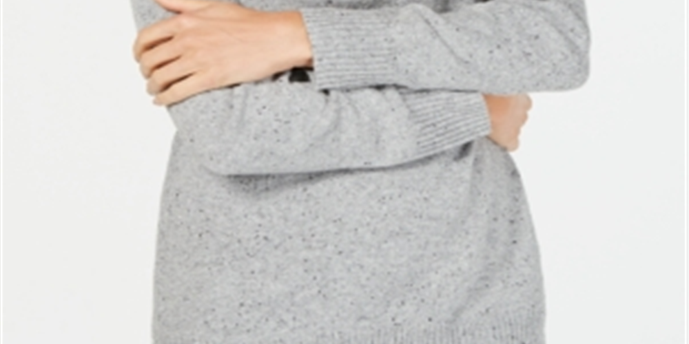 Karen Scott Women's V Neck Long Sleeve Sweater Gray Size X-Small
