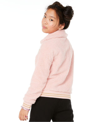 Epic Threads Big Girl's Chevron Stripe Teddy Jacket Pink Size XL