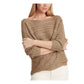 Ralph Lauren Women's 3/4 Sleeve Boat Neck Sweater Beige Size XX-Large