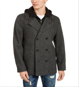 American Rag Men's Herringbone Coat Gray Size X-Large