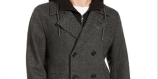 American Rag Men's Herringbone Coat Gray Size X-Large