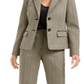 Le Suit Women's Plaid Print Pantsuit Brown Size 12
