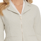 DKNY Women's Knit Zip up Blazer Beige Size 14