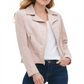 Tommy Hilfiger Women's Faux Suede Moto Jacket Pink Size 14