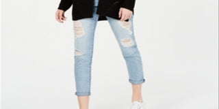 Hippie Rose Women's Pointelle Long Sleeves Cardigan Sweater Black Size M