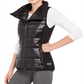 Calvin Klein Women's Funnel Neck Quilted Outerwear Vest Black Size Small