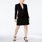 Anne Klein Women's Executive Collection Single Button a Line Skirt Suit Black Size 14