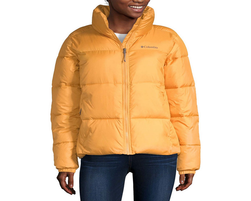 Columbia Women's Puffect Insulated Jacket Small Raw Honey Yellow Size S