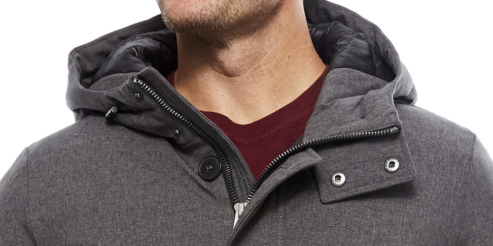 Dockers Men's Titus Arctic Cloth City Parka Coat Grey Size Large