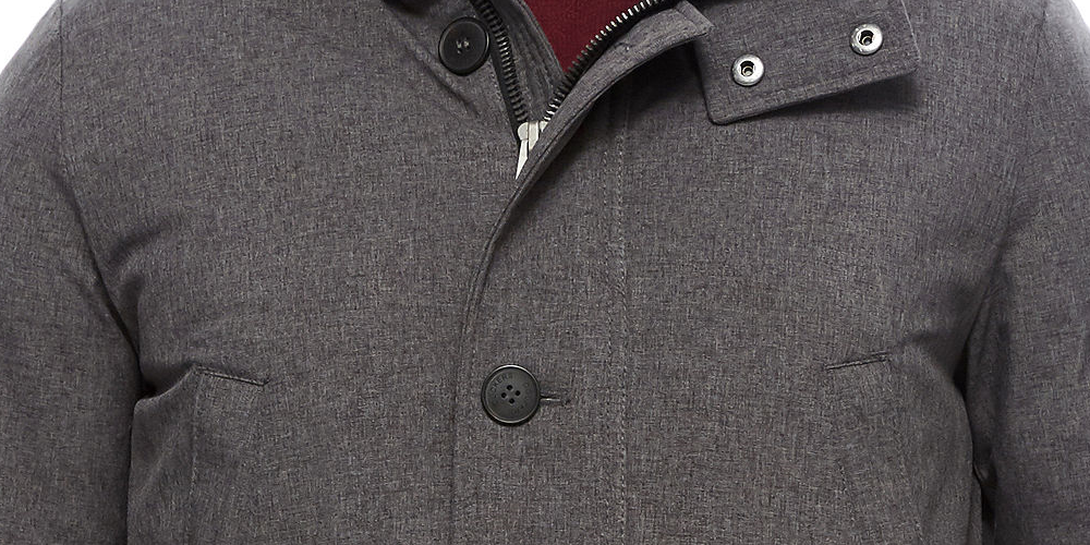 Dockers Men's Titus Arctic Cloth City Parka Coat Grey Size Large