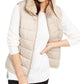 Calvin Klein Women's Faux-Fur Collar Vest Brown Size Large
