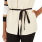 INC International Concepts Women's Faux Shearling Duster with Sueded Belt Brown Size S/M