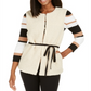 INC International Concepts Women's Faux Shearling Duster with Sueded Belt Brown Size S/M