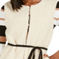 INC International Concepts Women's Faux Shearling Duster with Sueded Belt Brown Size S/M