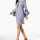 Style & Co Women's Cotton Off the Shoulder Dress Blue Size X-Large