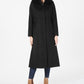 Forecaster Women's Fox Fur Trim Hooded Maxi Coat Black Size 16