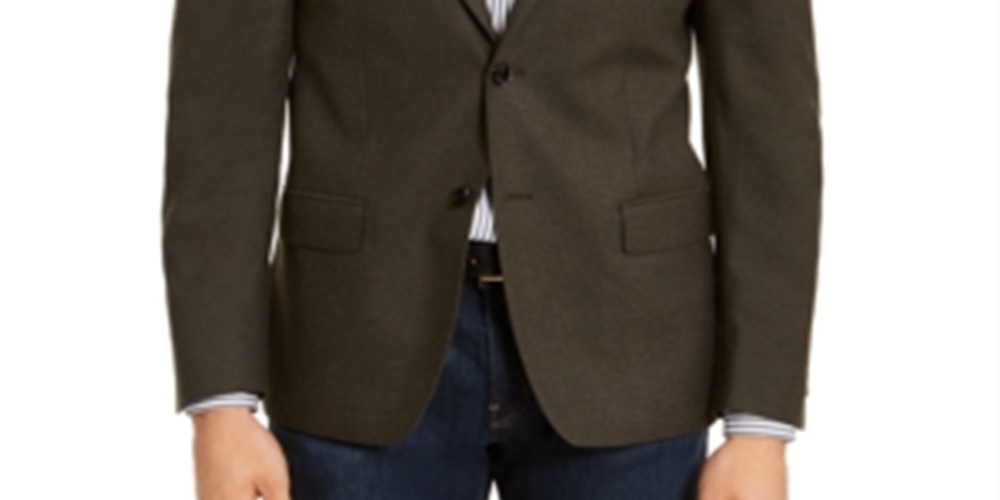 Calvin Klein Men's Slim Fit Stretch Sport Coat Green Size 42