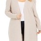 INC International Concepts Women's Puff Sleeve Completer Cardigan Beige Size 3X