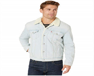 Levi's Men's Sherpa Denim Trucker Jacket Blue Size Small