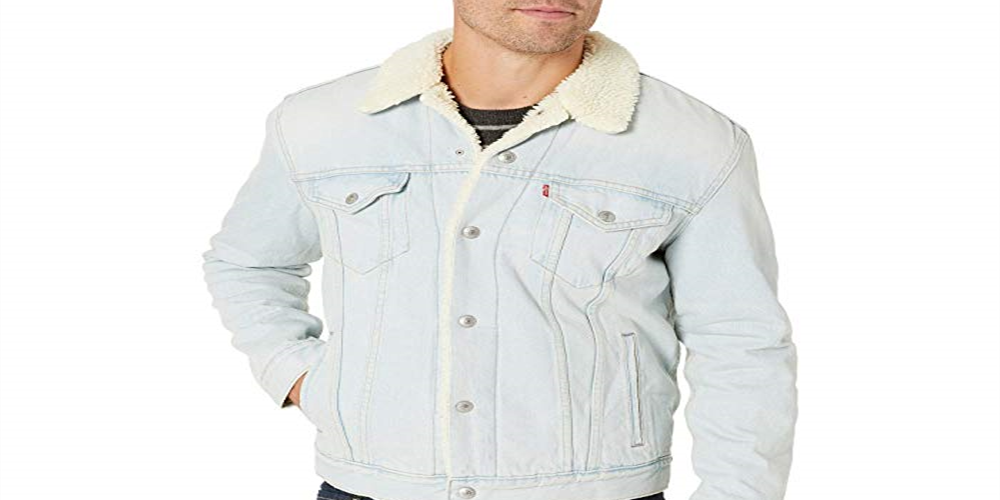 Levi's Men's Sherpa Denim Trucker Jacket Blue Size Small