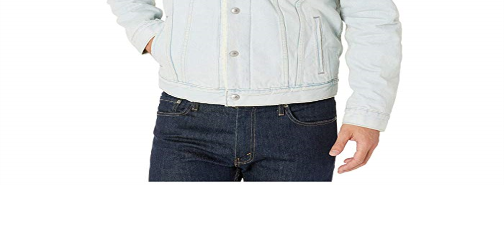 Levi's Men's Sherpa Denim Trucker Jacket Blue Size Small