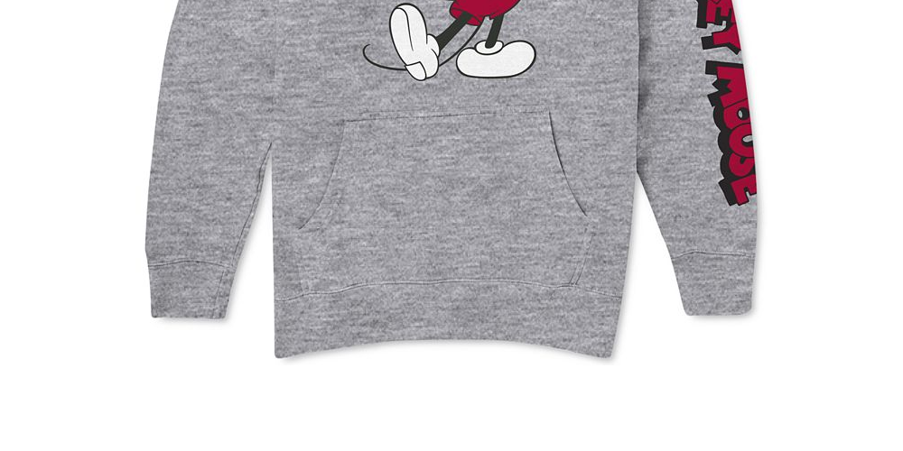 Mickey Men's Mouse Logo Hoodie Gray Size Large