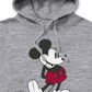 Mickey Men's Mouse Logo Hoodie Gray Size Large