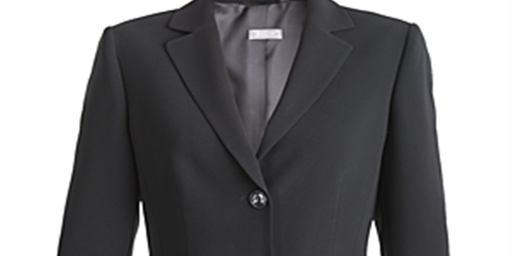 Basler Womens Knit Office Two-Button Blazer Black Size 20