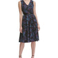 Tommy Hilfiger Women's Short Sleeve Knee Length Fit Flare Dress Black Size 14