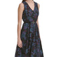 Tommy Hilfiger Women's Short Sleeve Knee Length Fit Flare Dress Black Size 14