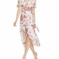 Bardot Women's Floral Short Sleeve Wrap Dress White Size 8