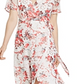 Bardot Women's Floral Short Sleeve Wrap Dress White Size 8