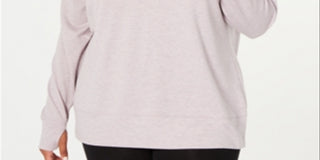 Ideology Women's Plus Off the Shoulder Sweatshirt Pink Size 2X