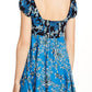 Free People Women's Knit Top La Bamba Babydoll Tie Front Blue Size XS