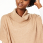 Charter Club Women's Cashmere Cowl Neck Poncho Brown Size L/XL