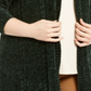 Karen Scott Women's Plus Open Front Chenille Cardigan Green Size 3XL