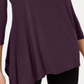 Alfani Women's Asymmetric 3/4 Sleeves T-Shirt Purple Size S