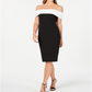Calvin Klein Women's Seamed Off the Shoulder Dress Black Size 2 Petite