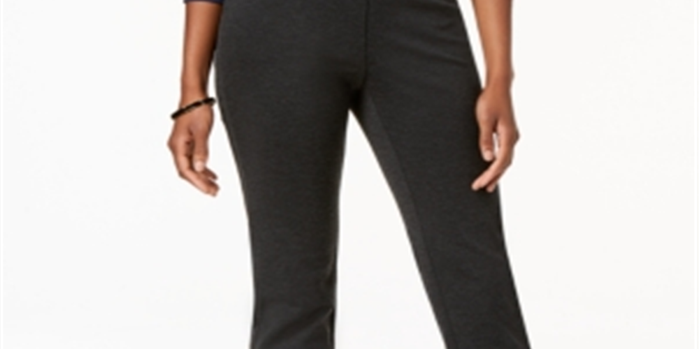 Charter Club Women's Cambridge Pull on Ponte Pants Gray Size 12S
