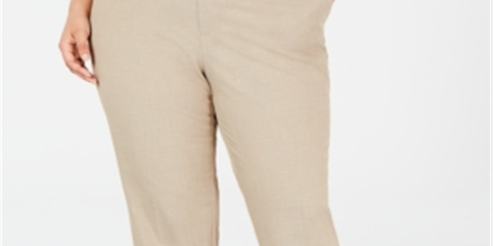 Charter Club Women's Slim Leg Ankle Pants Brown Size 24W