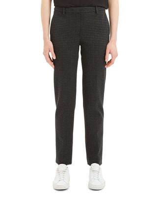 Theory Women's Knit Twill Houndstooth Trouser Pants Black Size 2