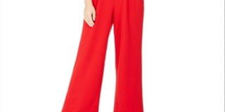 Calvin Klein Women's Tie Neck Jumpsuit Blue Size 4