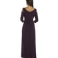 DressBarn Women's  Column Evening Gown with Shoulder Cutouts Dress Purple Size 12