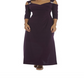 DressBarn Women's  Column Evening Gown with Shoulder Cutouts Dress Purple Size 12