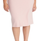 Rachel Roy Women's Cold Shoulder Ruffled Spaghetti Strap Sweetheart Neckline Below the Knee Cocktail Sheath Dress Pink Size 16W