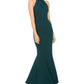 Calvin Klein Women's Sequined-Back Halter Gown Dress Blue Size 6