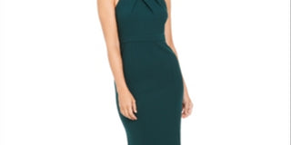 Calvin Klein Women's Sequined-Back Halter Gown Dress Blue Size 6