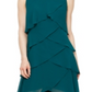 SL Fashions Women's Tiered Chiffon Dress Green Size 4