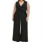 Tommy Hilfiger Women's Sleeveless Wrap Jumpsuit Black Size Petite Small